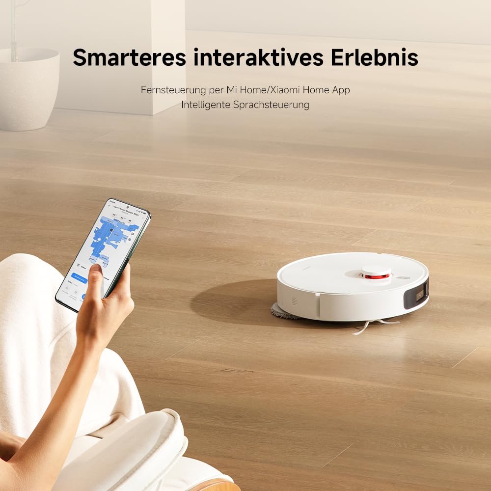Xiaomi Robot Vacuum X20+ Saugroboter mit Absaugstation, 6000Pa, 4L Wassertanks, Auto-Trocknung