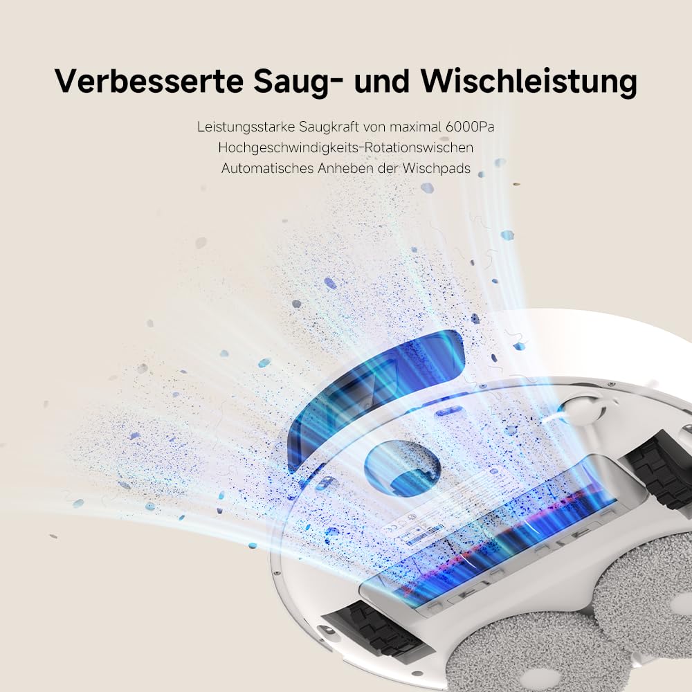 Xiaomi Robot Vacuum X20+ Saugroboter mit Absaugstation, 6000Pa, 4L Wassertanks, Auto-Trocknung