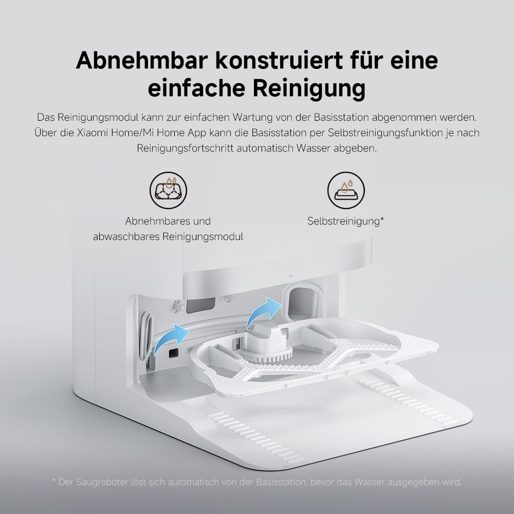 Xiaomi Robot Vacuum X20+ Saugroboter mit Absaugstation, 6000Pa, 4L Wassertanks, Auto-Trocknung
