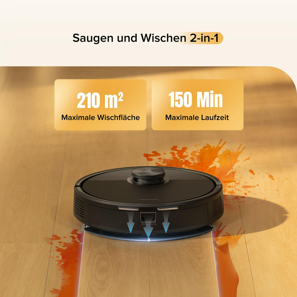 roborock Q7 M5 Saugroboter mit Wischfunktion, 10.000Pa Saugkraft, Dual Anti-Tangle-System, LiDAR Navigation