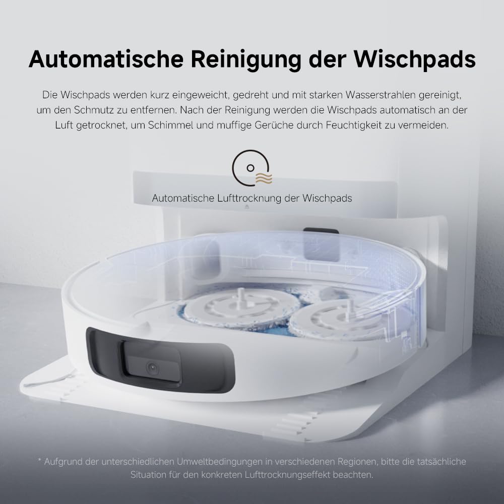 Xiaomi Robot Vacuum X20+ Saugroboter mit Absaugstation, 6000Pa, 4L Wassertanks, Auto-Trocknung
