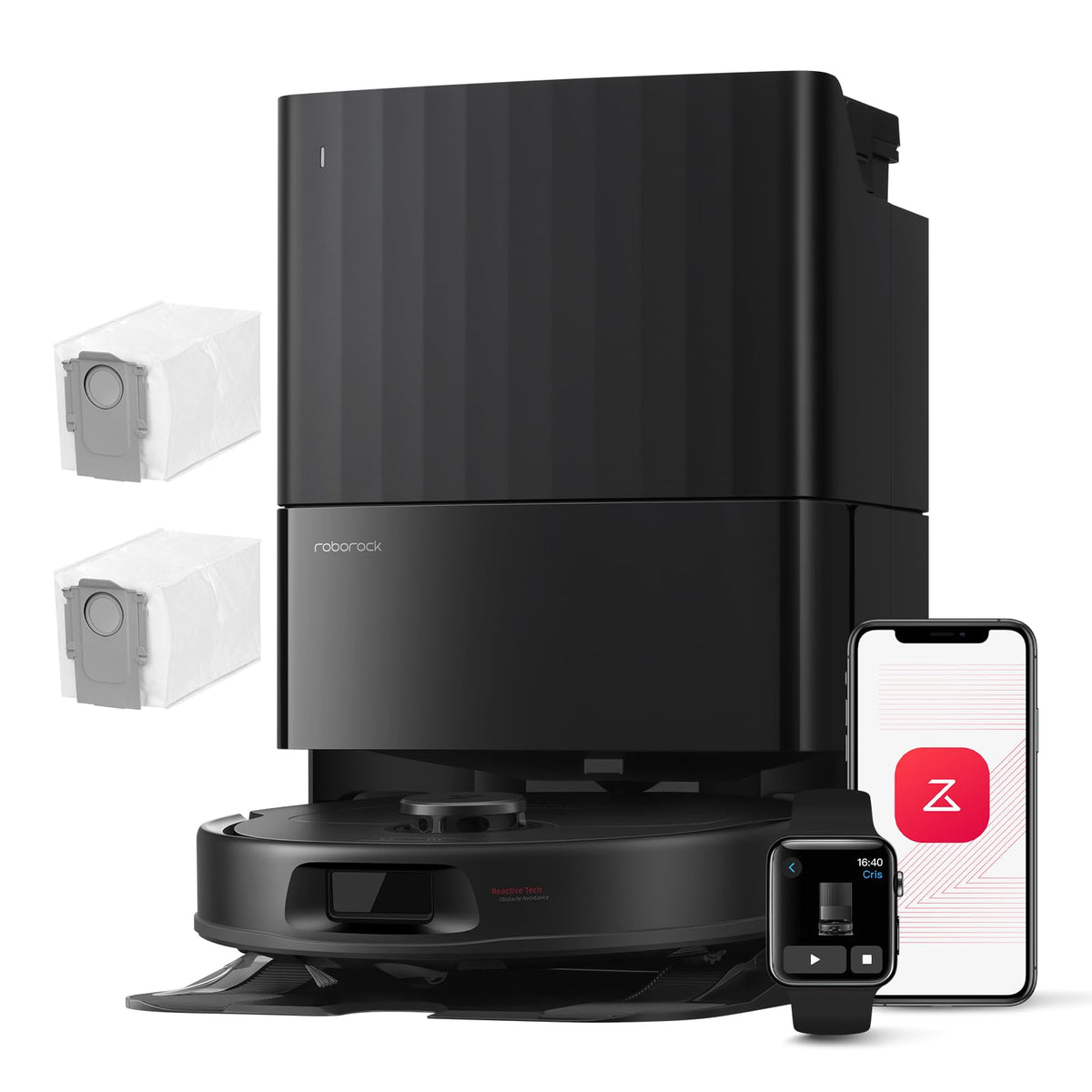 roborock Qrevo Saugroboter mit Wischfunktion, 8000Pa Saugkraft, Absaugstation, Anti-Verfilzung