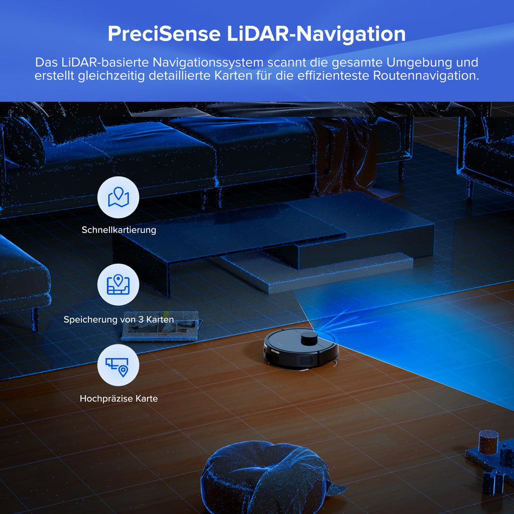 roborock Q7 L5+ Saugroboter mit Absaugstation, 8.000 Pa Saugkraft, Dual Anti-Tangle, LiDAR-Navigation