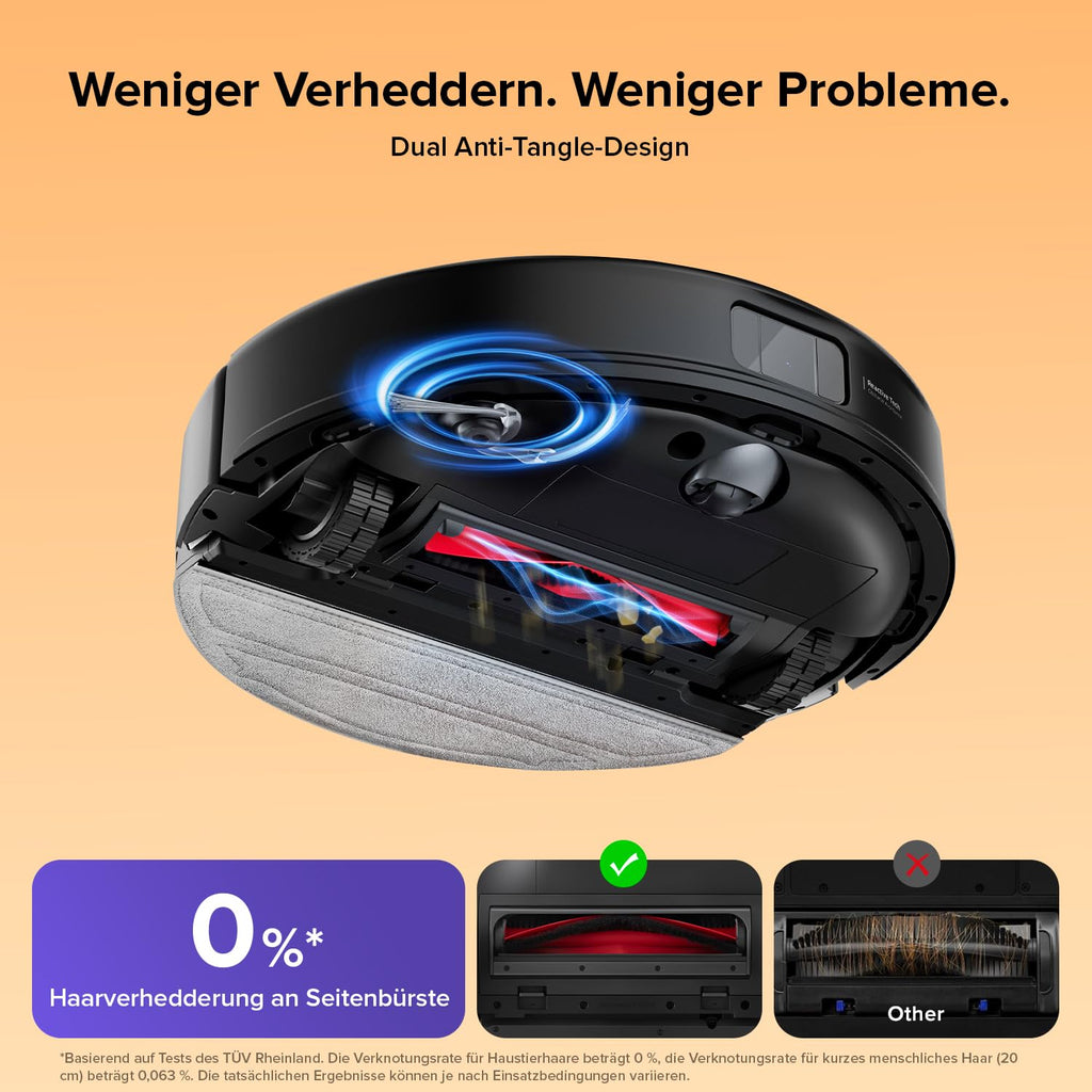 roborock Q10 S5 Saugroboter mit Wischfunktion, 10.000 Pa HyperForce, Dual Anti-Tangle, für Tierhaare