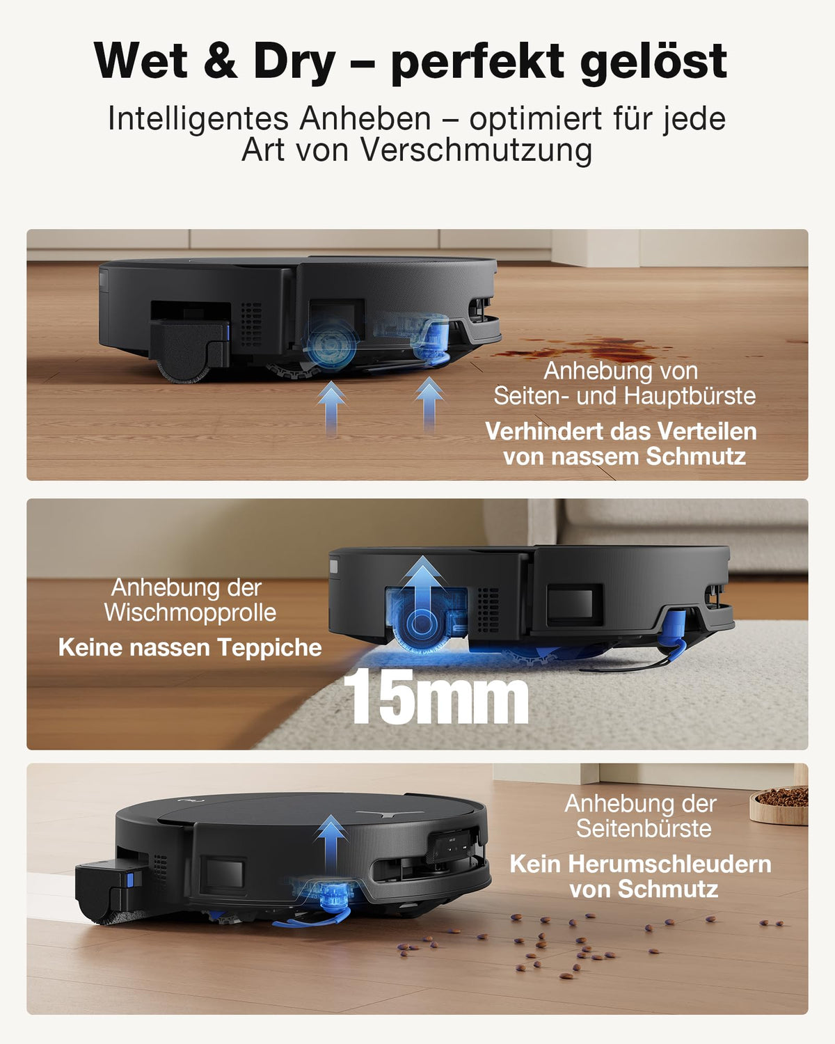 ECOVACS DEEBOT T90 PRO Omni Saugroboter 30.000 Pa OZMO Roller 3.0 PowerBoost Schnellladen