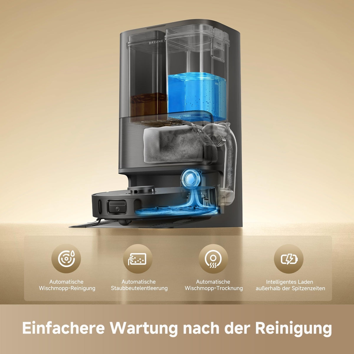 dreame L40 Ultra A Saugroboter mit Wischfunktion 24.000 Pa Anti-Tangle Absaugstation