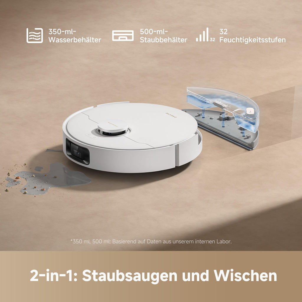 dreame D20 Pro Plus Saugroboter 13.000 Pa, Wischfunktion, Absaugstation, LDS-Navigation für Tierhaare