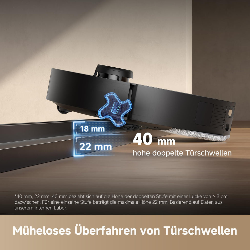 dreame L40s Pro Ultra Saugroboter 19.000 Pa DuoBrush Anti-Tangle Heißwasser-Mopp-Reinigung