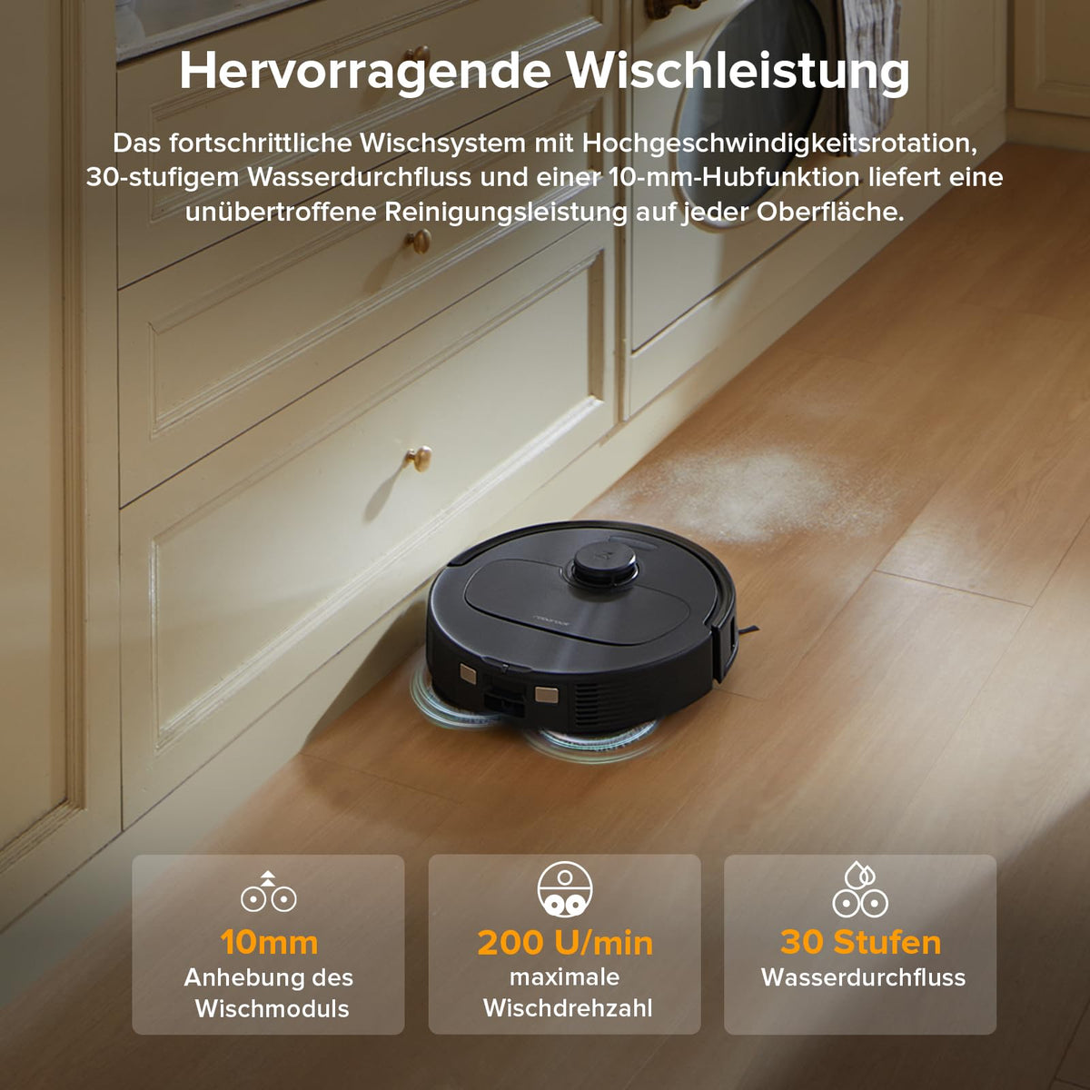 roborock Qrevo Saugroboter mit Wischfunktion, 8000Pa Saugkraft, Absaugstation, Anti-Verfilzung