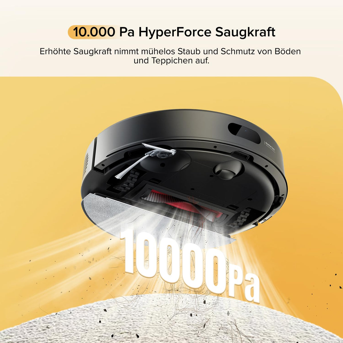 roborock Q7 M5 Saugroboter mit Wischfunktion, 10.000Pa Saugkraft, Dual Anti-Tangle-System, LiDAR Navigation