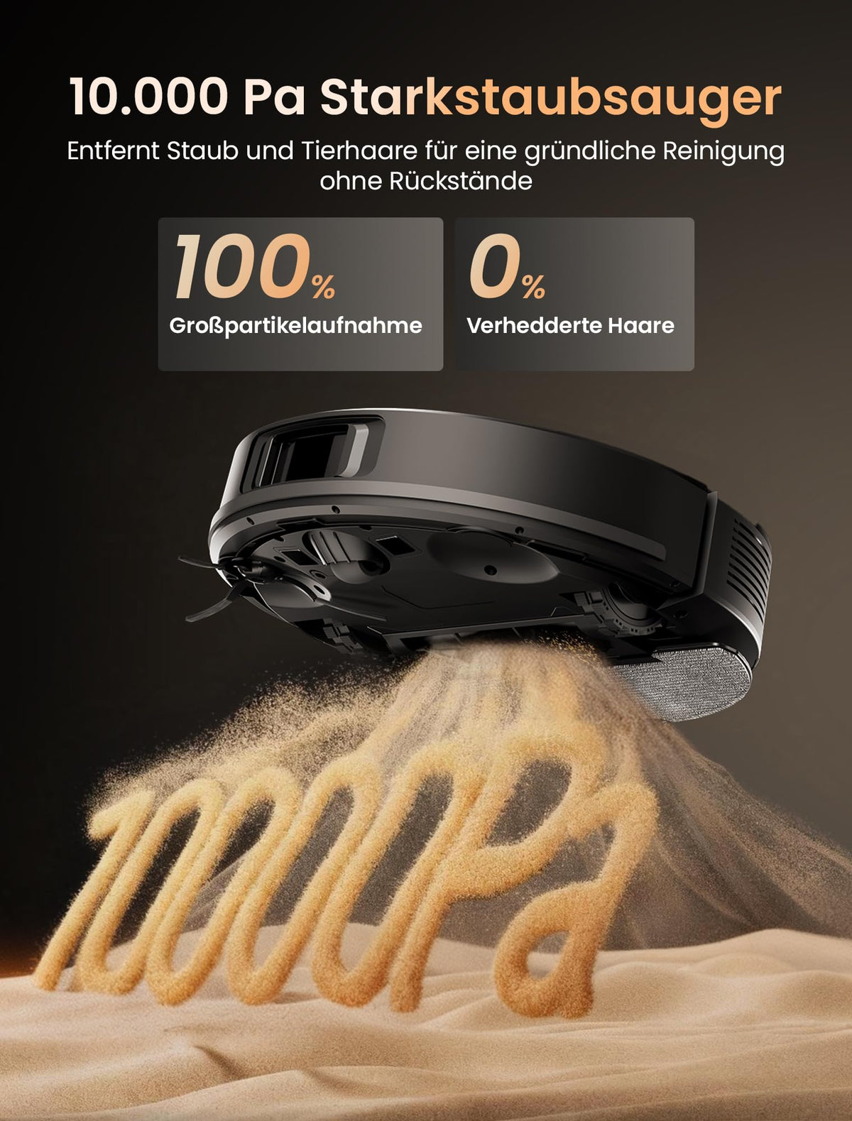 Proscenic Q20Plus Saugroboter mit Wischfunktion 10000Pa Absaugstation beutellos LiDAR Navigation Tierhaare