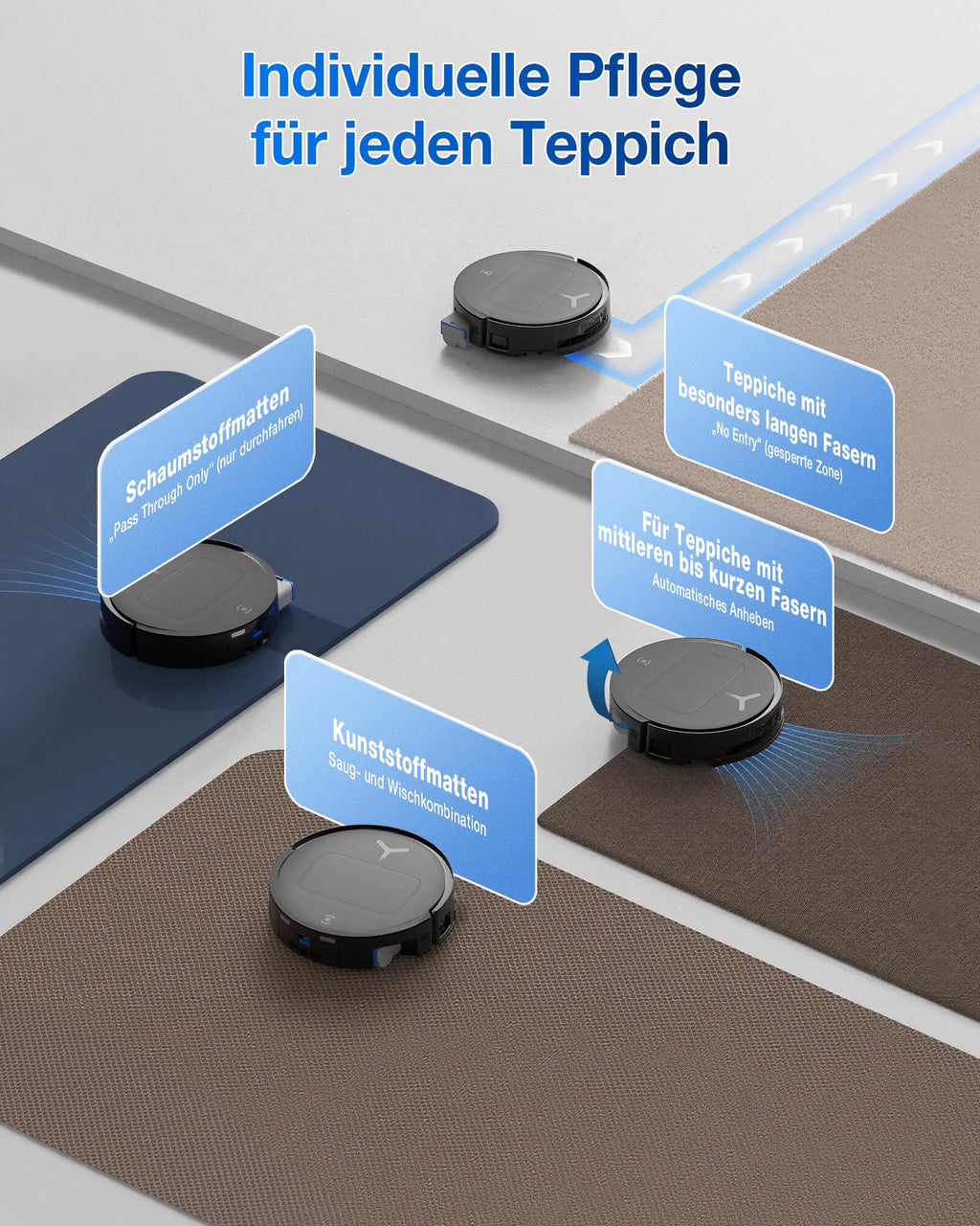 ECOVACS DEEBOT T80 Omni Saugroboter mit Wischfunktion 18.000 Pa ZeroTangle 3.0 OZMO Roller