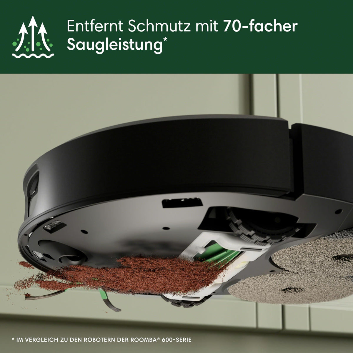 iRobot Roomba Plus 505 Combo Saugroboter mit Wischfunktion, AutoWash Dock, 7000 Pa Saugkraft