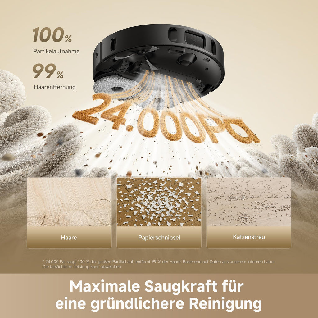 dreame L40 Ultra A Saugroboter mit Wischfunktion 24.000 Pa Anti-Tangle Absaugstation