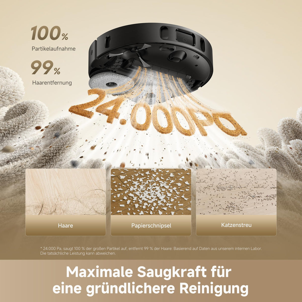 dreame L40 Ultra A Saugroboter mit Wischfunktion 24.000 Pa Anti-Tangle Absaugstation
