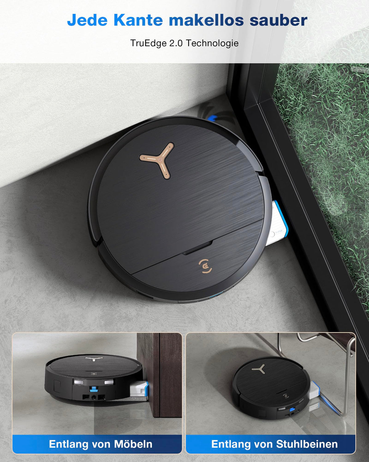 ECOVACS DEEBOT X9 PRO Omni Saugroboter mit Wischfunktion, 16.600 Pa, Absaugstation, Heißwasser-Moppwäsche
