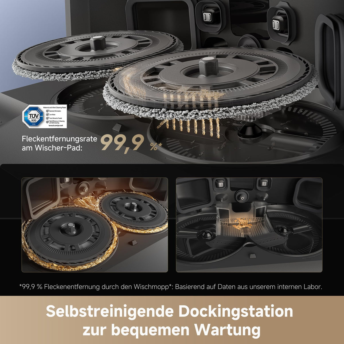 dreame L40s Pro Ultra Saugroboter 19.000 Pa DuoBrush Anti-Tangle Heißwasser-Mopp-Reinigung