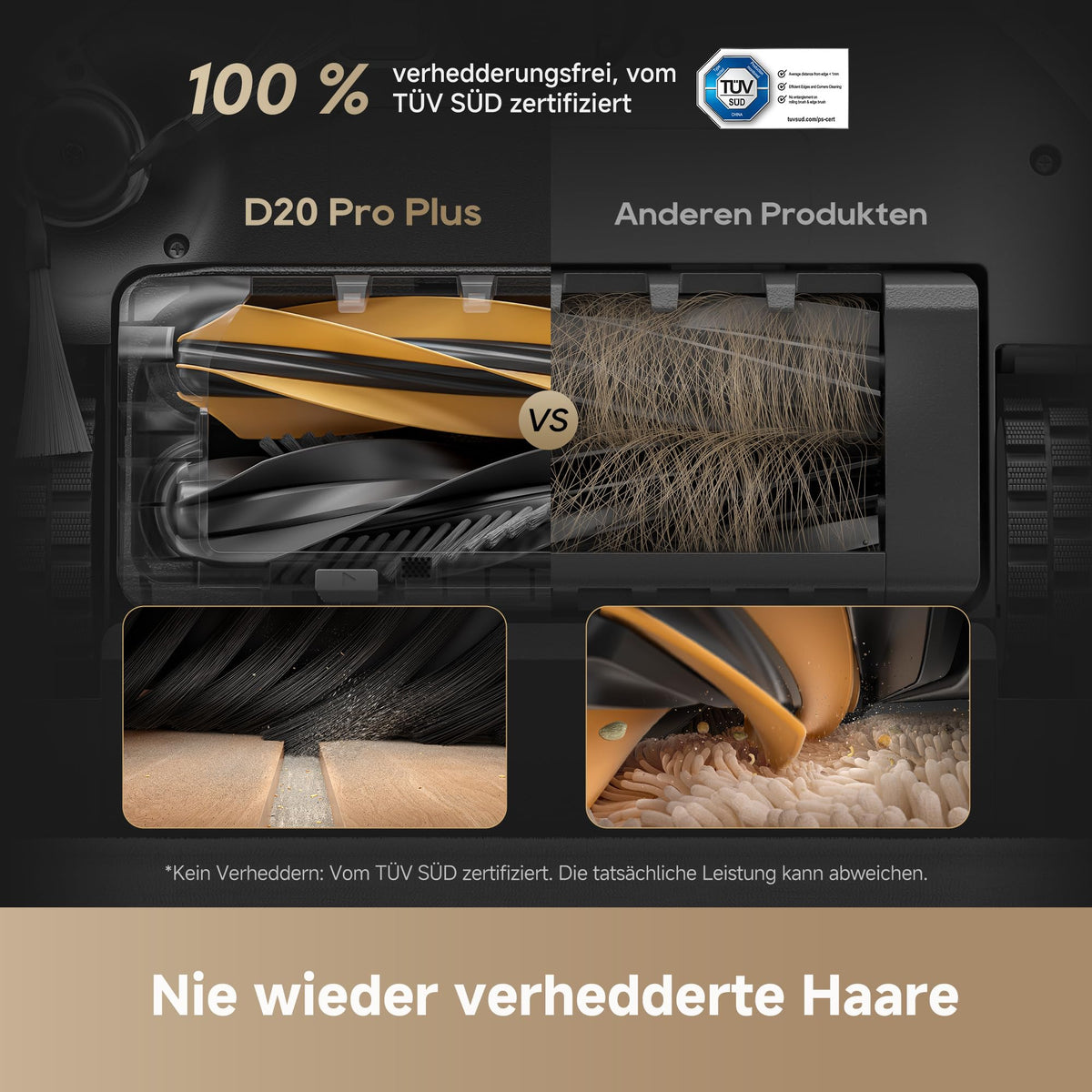 dreame D20 Pro Plus Saugroboter 13.000 Pa, Wischfunktion, Absaugstation, LDS-Navigation für Tierhaare