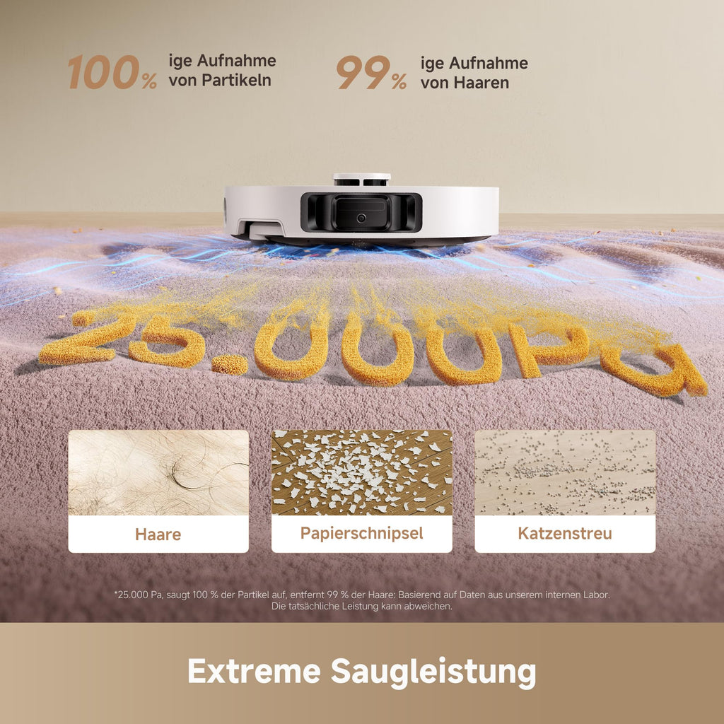 DREAME L10s Ultra Gen 3 Kit Saugroboter 25.000 Pa, Wischfunktion, All-in-One-Station, ausfahrbare Bürsten
