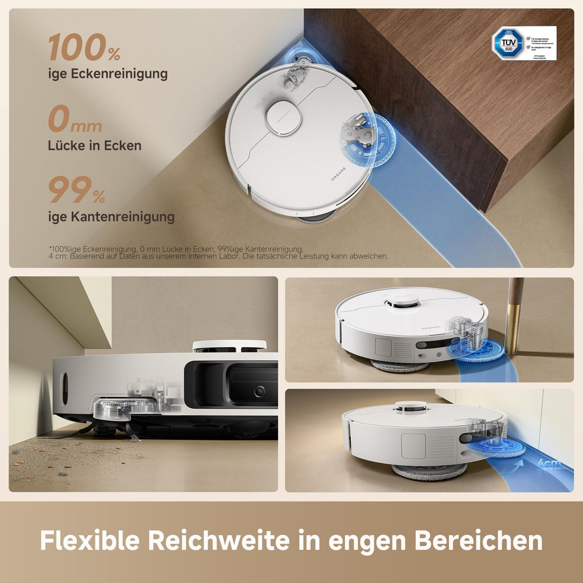 DREAME L10s Ultra Gen 3 Kit Saugroboter 25.000 Pa, Wischfunktion, All-in-One-Station, ausfahrbare Bürsten