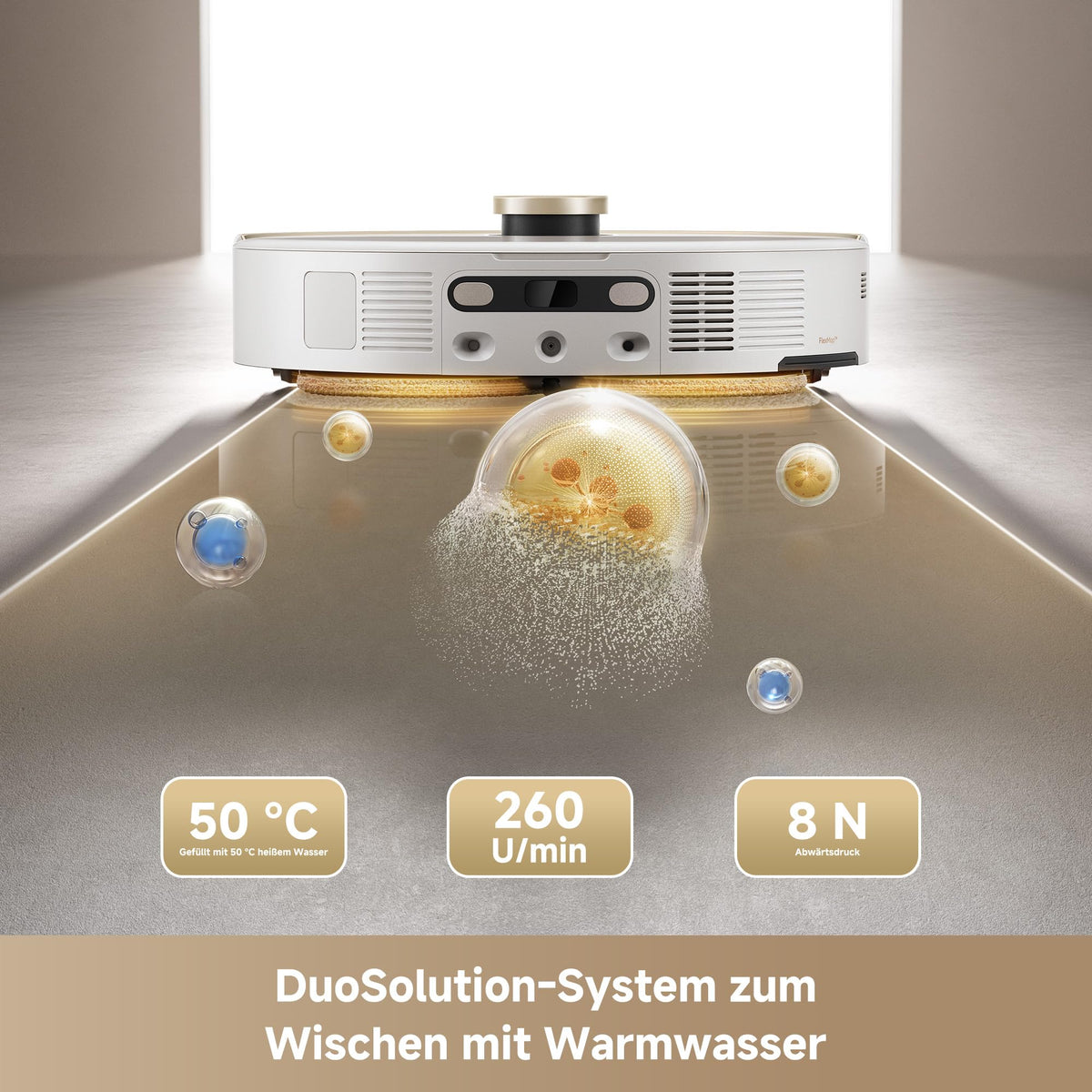 Mova V50 Ultra Complete Saugroboter 24.000 Pa 6cm Hindernisüberwindung Heißwasser-Wischfunktion
