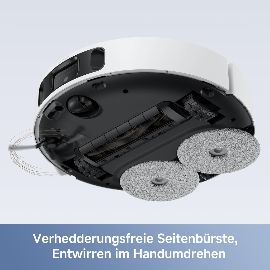 Mova E40 Ultra Saugroboter mit Wischfunktion, 19.000Pa, Absaugstation, MaxiReach-Wischmopp, 80ml Tank