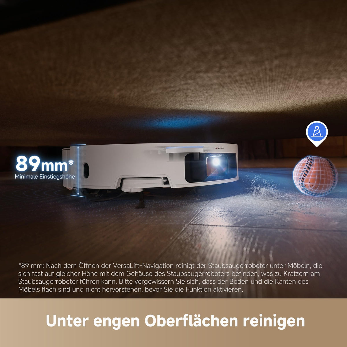 dreame X50 Ultra Complete Saugroboter mit Wischfunktion, 20.000Pa Saugkraft, 6cm Kletterhöhe