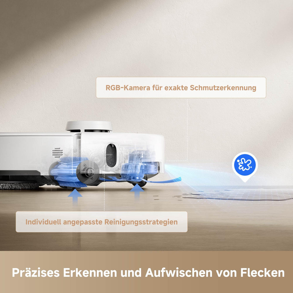 Mova P50 Pro Ultra Saugroboter mit Wischfunktion 19.000 Pa Selbstreinigung Heißwasser Absaugstation