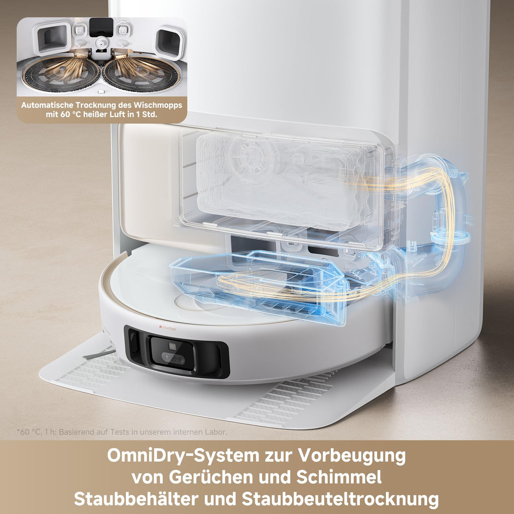 Mova V50 Ultra Complete Saugroboter 24.000 Pa 6cm Hindernisüberwindung Heißwasser-Wischfunktion