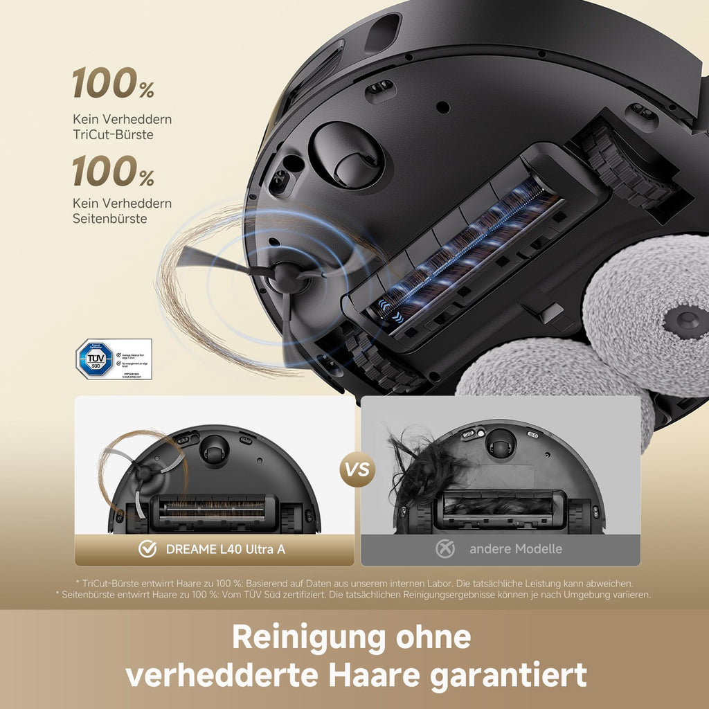 dreame L40 Ultra A Saugroboter mit Wischfunktion 24.000 Pa Anti-Tangle Absaugstation