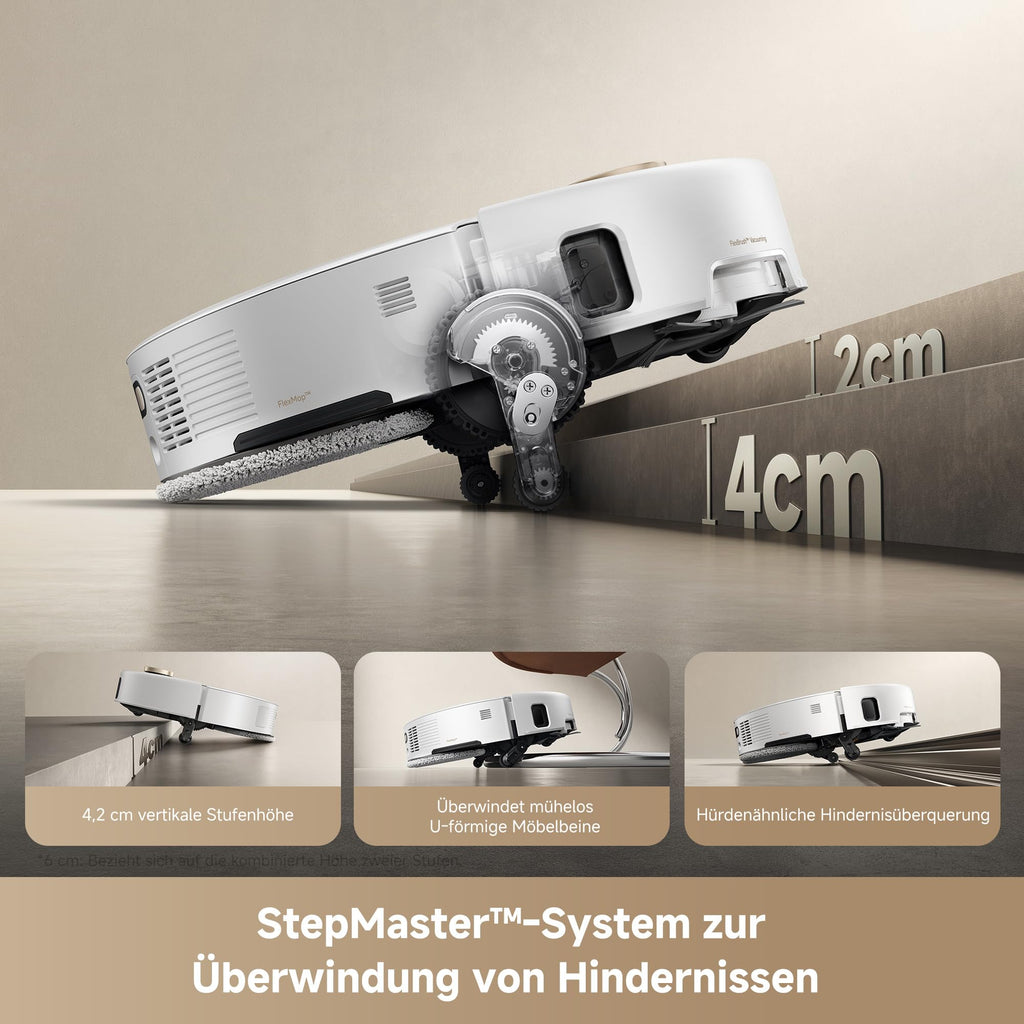 Mova V50 Ultra Complete Saugroboter 24.000 Pa 6cm Hindernisüberwindung Heißwasser-Wischfunktion