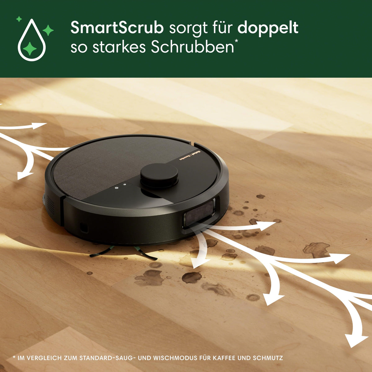 iRobot Roomba Plus 505 Combo Saugroboter mit Wischfunktion, AutoWash Dock, 7000 Pa Saugkraft